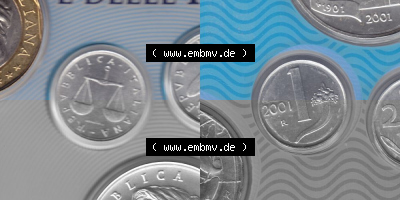 Münze aus Italien in der italienischen Lira-Währung Sammlung