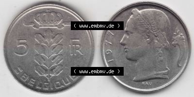 Belgien vor Einführung der Euromünzen in Belgien Sammlung