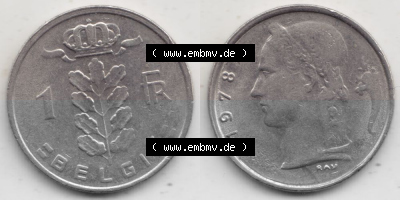 Belgien vor Einführung der Euromünzen in Belgien Sammlung