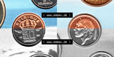 Belgien vor Einführung der Euromünzen in Belgien Sammlung