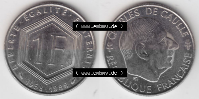 Umlaufmünze aus Frankreich in der Francs-Währung Sammlung