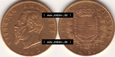 Münze aus Italien in der italienischen Lira-Währung Sammlung