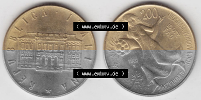 Münze aus Italien in der italienischen Lira-Währung Sammlung