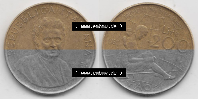 Münze aus Italien in der italienischen Lira-Währung Sammlung
