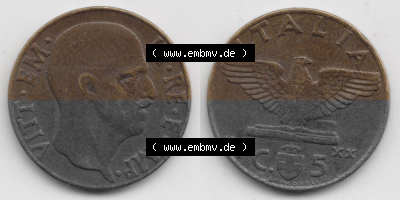 Münze aus Italien in der italienischen Lira-Währung Sammlung