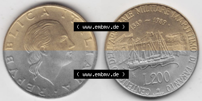Münze aus Italien in der italienischen Lira-Währung Sammlung