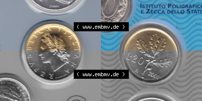 Münze aus Italien in der italienischen Lira-Währung Sammlung