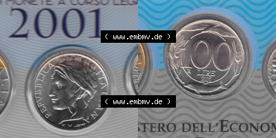 Münze aus Italien in der italienischen Lira-Währung Sammlung