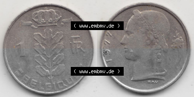Belgien vor Einführung der Euromünzen in Belgien Sammlung