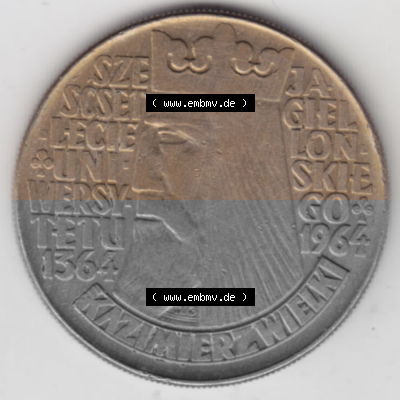 Münzen Polen Gedenkmünze 1964-1964, 10 Zloty 600. Jahrestag der Jagiellone Universität (2) Sammlung