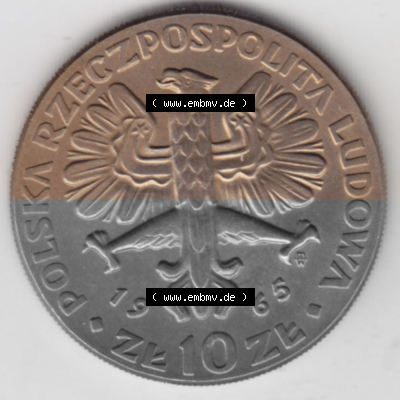Münzen Polen Gedenkmünze 1965-1965, 10 Zloty 700 Jahre Warschau (1) Sammlung
