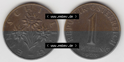 Münzen Österreich Umlaufmünze 1959-2001, 1 Schilling 1973, Münze aus Österreich -.-.- Sammlung