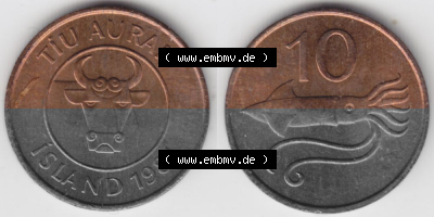 Umlaufmünze aus Island in Isländischen Kronen-Währung Sammlung