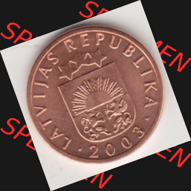 Münzen Lettland Umlaufmünze 1992-2008, 1 Santims 2003, Bild mit Vorderseite der Münze als Bildmaterial Sammlung