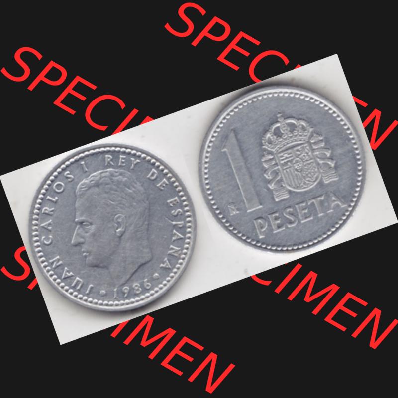Münzen Spanien Umlaufmünze 1982-1989, 1 Pesete 1986 (3) Sammlung