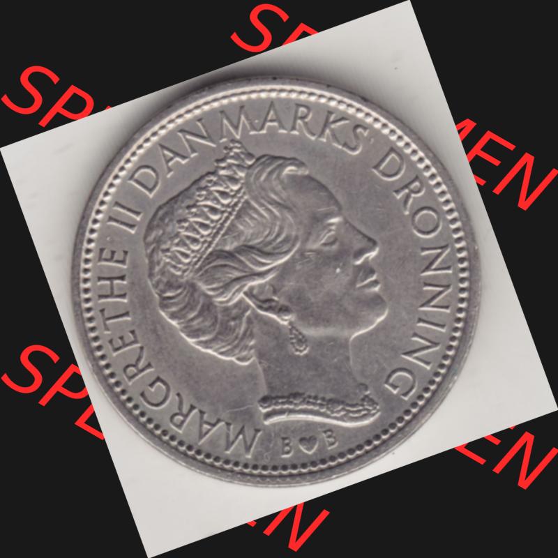 Münzen Dänemark Umlaufmünze 1979-1988, 10 Kronen 1979, Königin Margrethe II.. Vorderseite der alten dänischen Umlaufmünze aus Dänemark zum katalogisieren... Sammlung