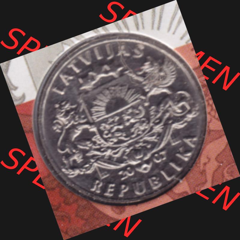 Münzen Lettland Umlaufmünze 1992-2008, 1 Lats 2007, Bild mit Vorderseite der Münze als Bildmaterial Sammlung