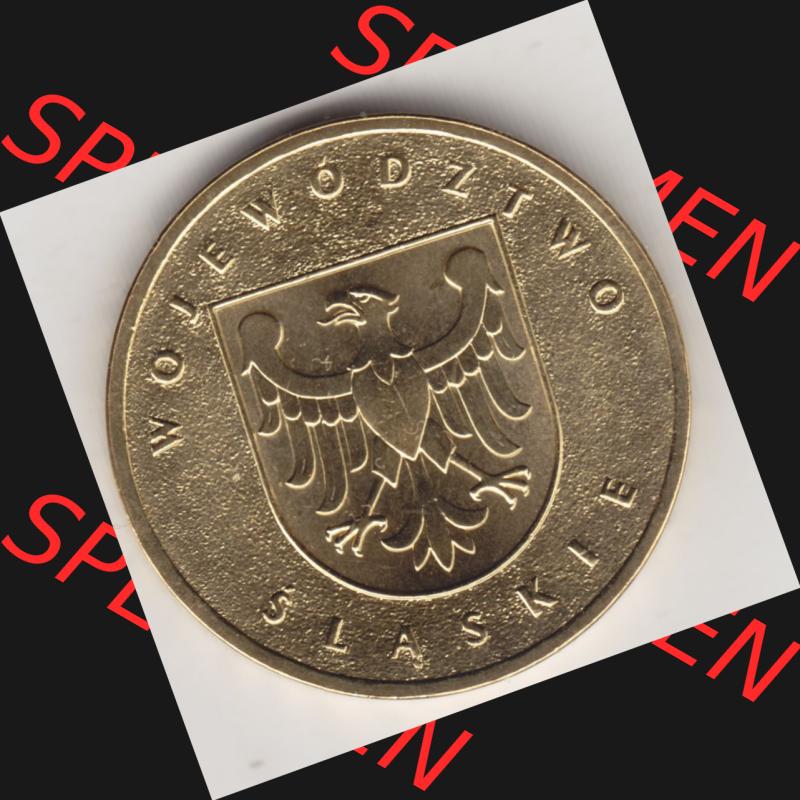 Münzen Polen Gedenkmünze 2004-2004, 2 Zloty, Woiwodschaft Niederschlesien, Bild mit Rückseite der Münze als Bildmaterial Sammlung
