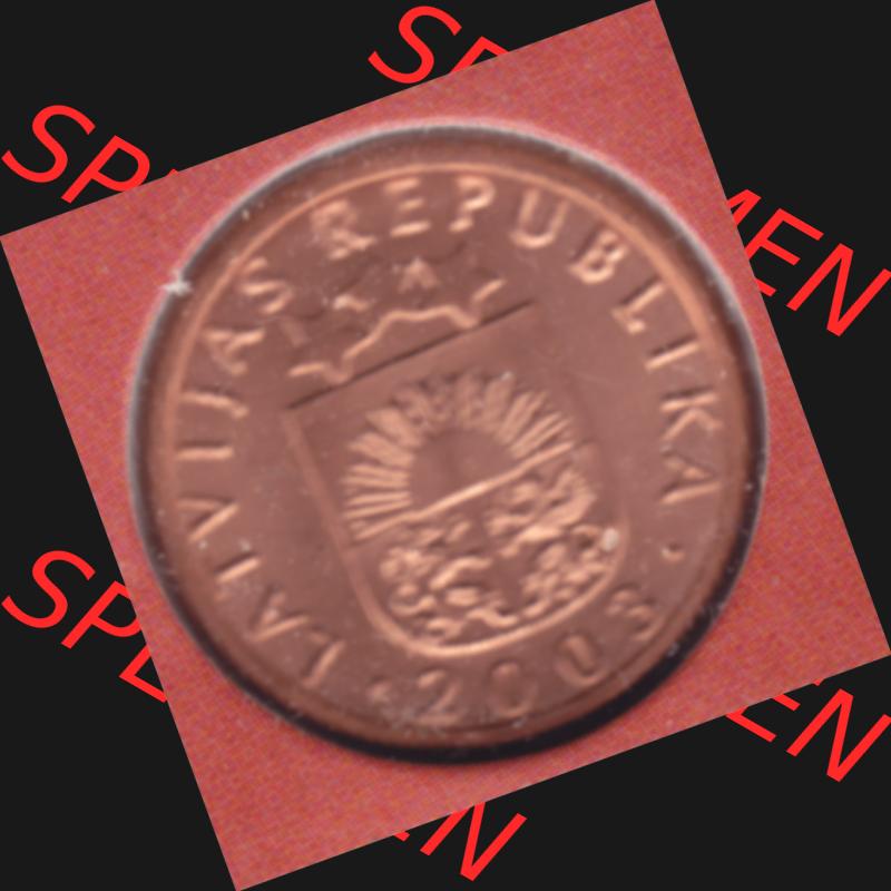 Münzen Lettland Umlaufmünze 1992-2008, 1 Centime 2003, Bild mit Vorderseite der Münze als Bildmaterial Sammlung