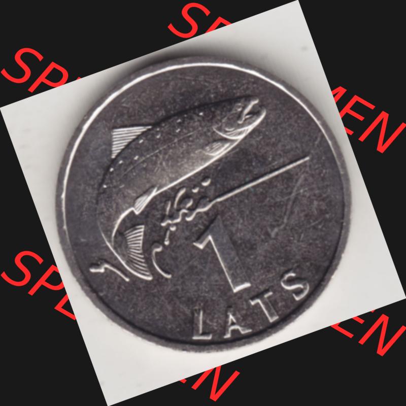 Münzen Lettland Umlaufmünze 1992-2008, 1 Lats 2007, Bild mit Rückseite der Münze als Bildmaterial Sammlung