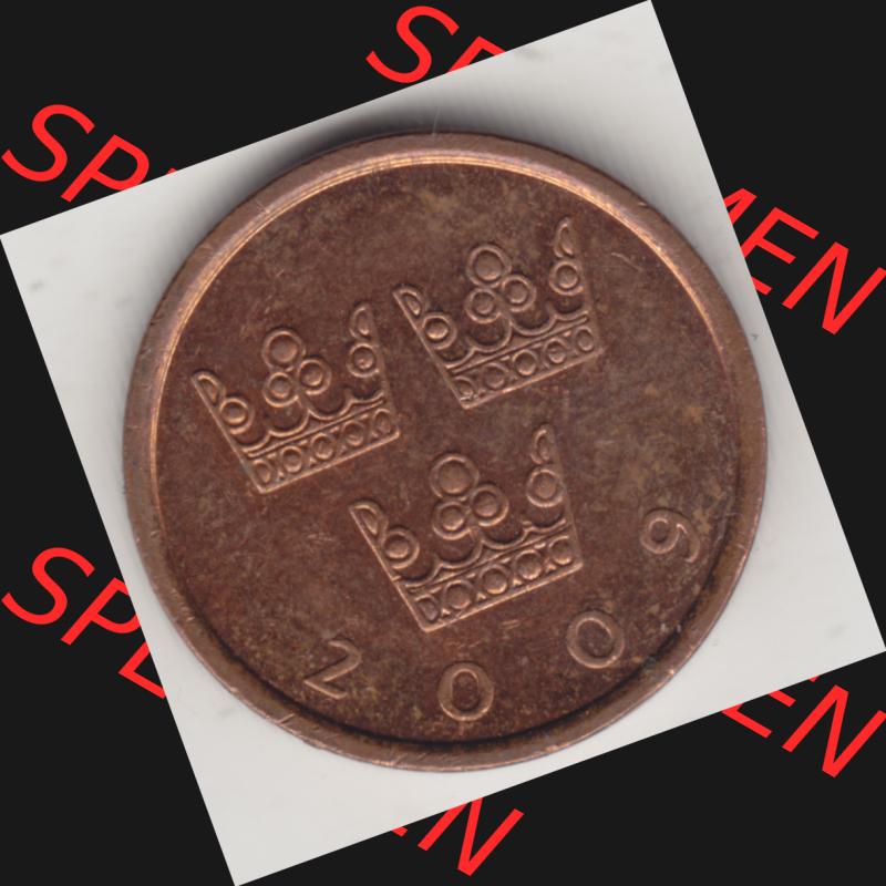Münzen Schweden Umlaufmünze 1992-2009, 50 Öre 2009, Bild mit Vorderseite der Münze als Bildmaterial Sammlung