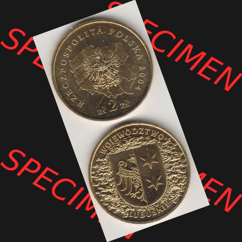 Münzen Polen Gedenkmünze 2004-2004, 2 Zloty, Woiwodschaft Kujawien-Pommern, Münzseiten Untereinander als Bildmaterial Sammlung
