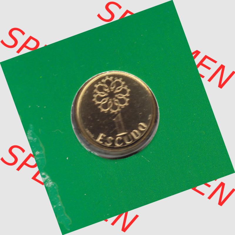Münzen Portugal KMS Umlaufmünze 1987, 1 Escudo. Vorderseite der Escudo Umlaufmünze aus Portugal vor EInführung der Euromünzen in Portugal zum katalogisieren im vor... Sammlung