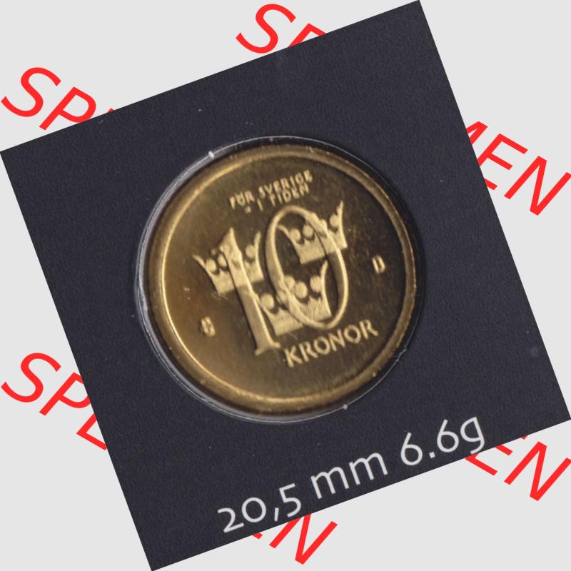 Münzen Schweden Umlaufmünze 2001-2009, 10 Kronen 2001 KMS, Bild mit Rückseite der Münze als Bildmaterial Sammlung