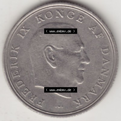Münzen Dänemark Umlaufmünze 1960-1972, 1 Krone 1963, König Frederick IX. Vorderseite der alten dänischen Umlaufmünze aus Dänemark zum katalogisieren... Sammlung