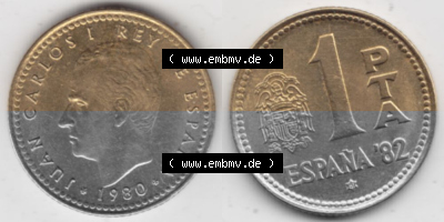 Münzen Spanien Umlaufmünze 1980-1980, 1 Pesete 1981 (3) Sammlung