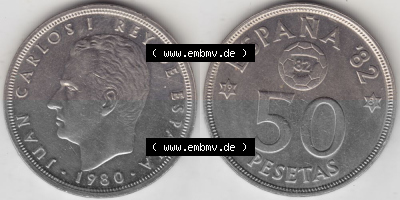 Münzen Spanien Umlaufmünze 1980-1992, 50 Pesetas - Peseten 1979 (3) Sammlung