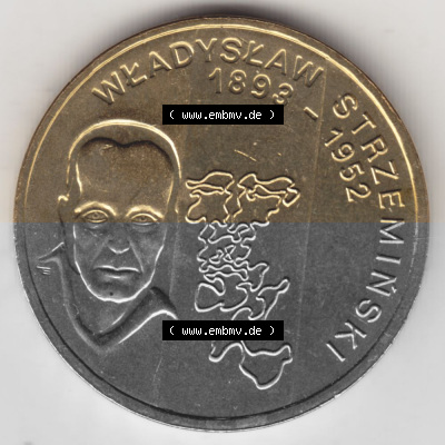 Münzen Polen Gedenkmünze 2009-2009, 2 Zloty, Polnische Maler - Wladyslaw Strzeminski, Bild mit Rückseite der Münze als Bildmaterial Sammlung