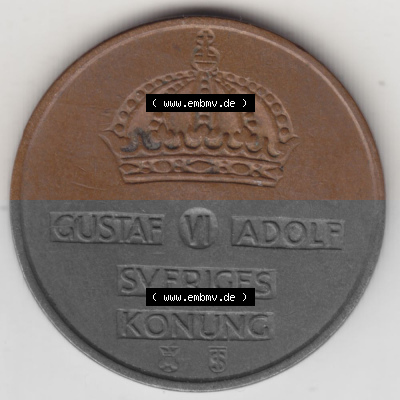 Münzen Schweden Umlaufmünze 1952-1971, 5 Öre 1957, Bild mit Vorderseite der Münze als Bildmaterial Sammlung