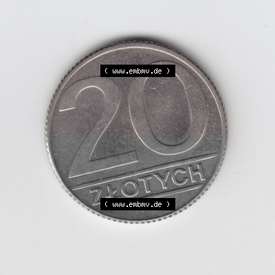 Münzen Polen Umlaufmünze 1989-1990, 20 Zlotych 1989 (2) Sammlung