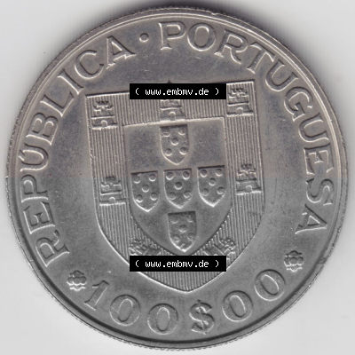 Münzen Portugal Gedenkmünze 1981-1981, 100 Escudoas, Ano Internacional, do Deficiente 1981. Vorderseite der Gedenkmünze aus... Sammlung