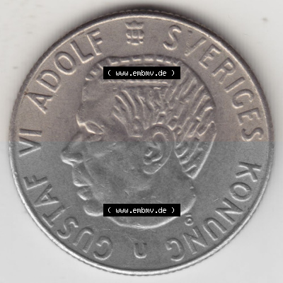 Münzen Schweden Umlaufmünze 1968-1973, 1 Krone 1969, Bild mit Vorderseite der Münze als Bildmaterial Sammlung