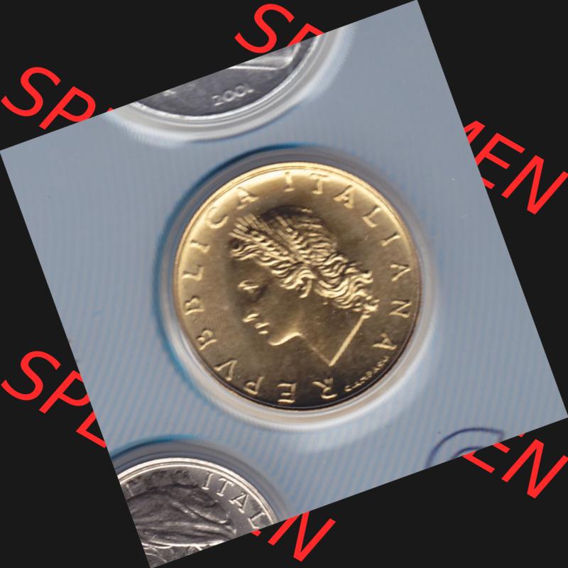 Münzen Italien Umlaufmünze 1956-2001, 20 Lira-Lire Kleinmünze 2001. Vorderseite der alten italienischen Münze aus Italien in der italienischen Lira-Währung zum katalogisieren... Sammlung