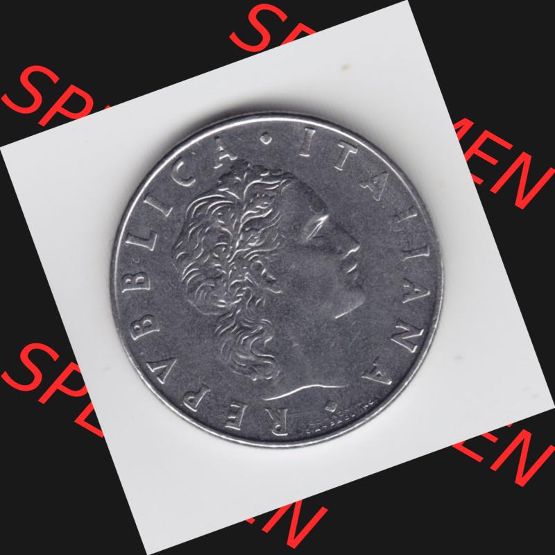 Münzen Italien Umlaufmünze 1954-1989, 50 Lira, bzw. Lire 1976. Vorderseite der alten italienischen Münze aus Italien in der italienischen Lira-Währung zum... Sammlung
