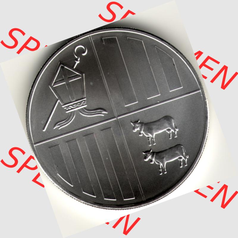 Münzen Andorra Edelmetallmünze 2008-2014, 1 Diner Silbermünze, Wappen von Andorra 2008. Rückseite der alten Diner Umlaufmünze aus Andorra vor Einführung... Sammlung