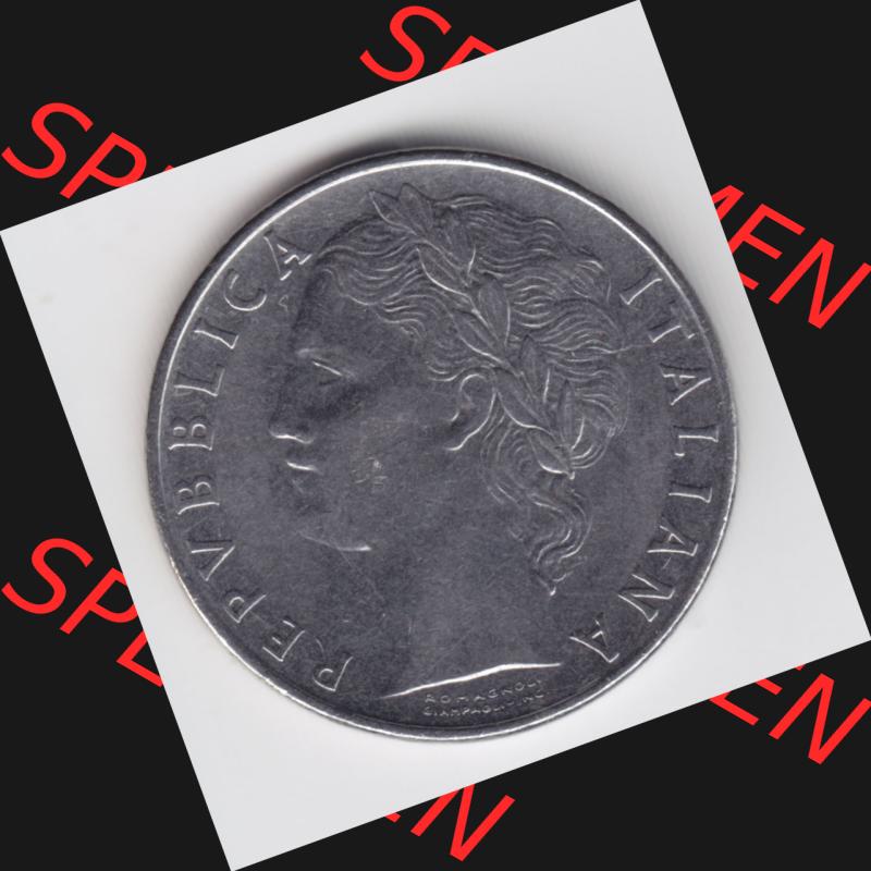 Münzen Italien Umlaufmünze 1955-1989, 100 Lire, Lira 1976. Vorderseite der alten italienischen Münze aus Italien in der italienischen Lira-Währung zum katalogisieren... Sammlung