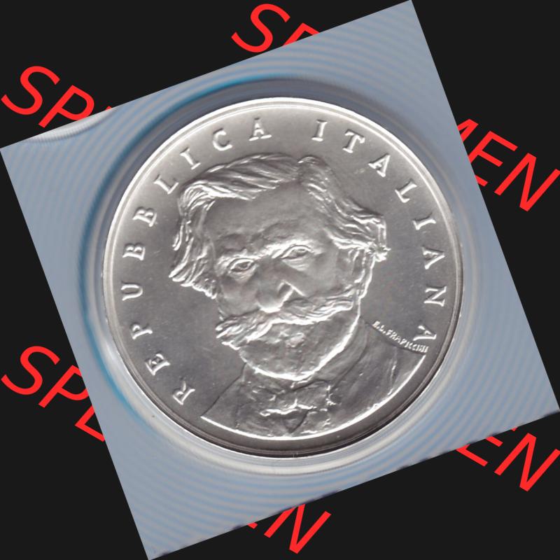 Münzen Italien Gedenkmünze 2001-2001, 1000 Lira-Lire Silbermünze. Rückseite der alten italienischen Münze aus Italien in der italienischen Lira-Währung zum katalogisieren... Sammlung