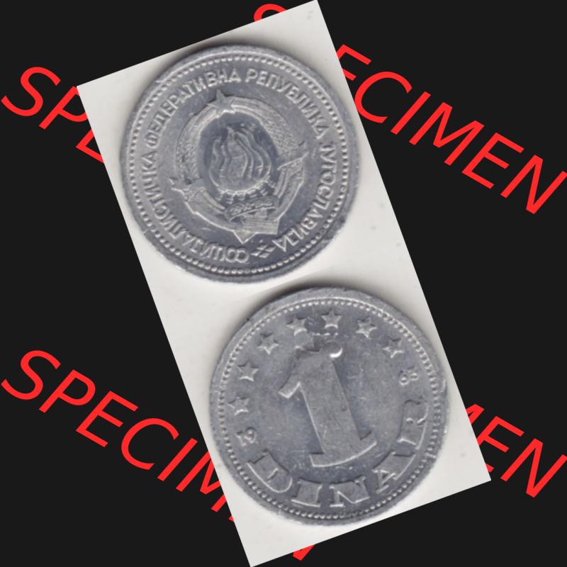 Münzen Jugoslawien Umlaufmünze 1963-1963, 1 Dinar 1963, Münzseiten Vertikal für Mobile-Geräte zum Download Sammlung