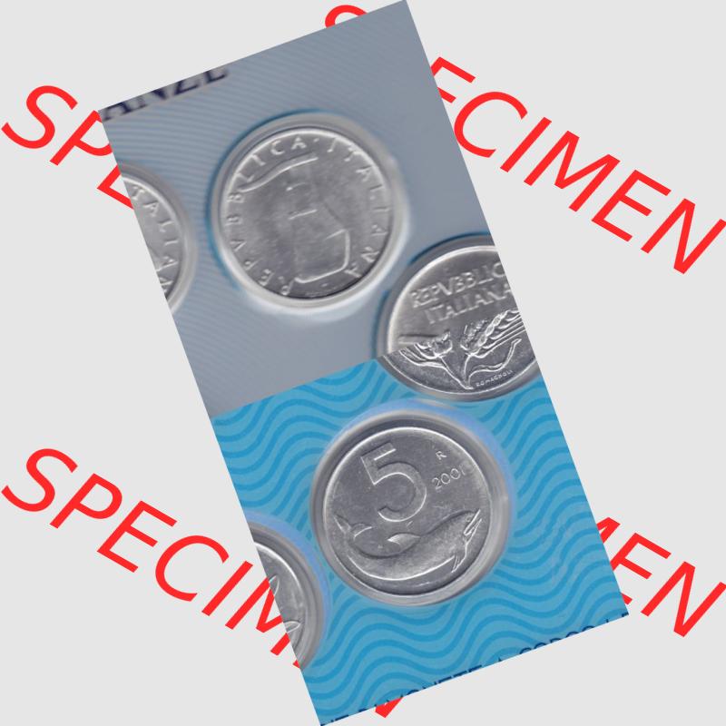 Münzen Italien Umlaufmünze 1951-2001, 5 Lira-Lire Schiffs-Ruder 2001, Münzseiten Vertikal für Mobile-Geräte zum Download Sammlung