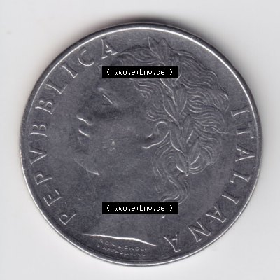 Münzen Italien Umlaufmünze 1955-1989, 100 Lire, Lira 1976. Vorderseite der alten italienischen Münze aus Italien in der italienischen Lira-Währung zum katalogisieren... Sammlung