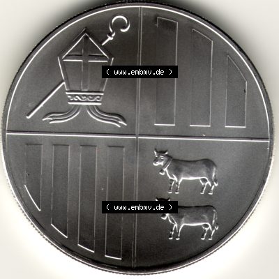 Münzen Andorra Edelmetallmünze 2008-2014, 1 Diner Silbermünze, Wappen von Andorra 2008. Rückseite der alten Diner Umlaufmünze aus Andorra vor Einführung... Sammlung