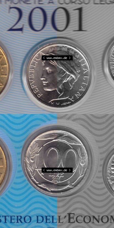 Münze aus Italien in der italienischen Lira-Währung Sammlung