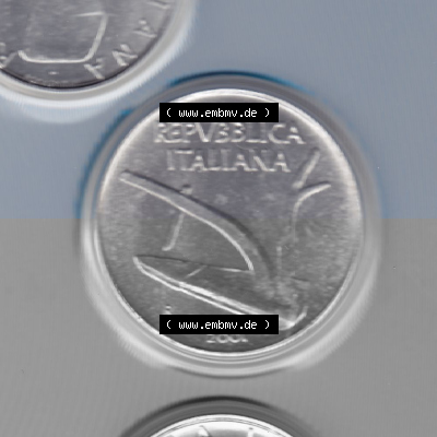Münze aus Italien in der italienischen Lira-Währung Sammlung
