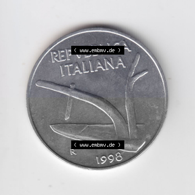 Münze aus Italien in der italienischen Lira-Währung Sammlung