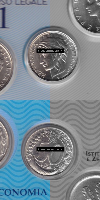 Münze aus Italien in der italienischen Lira-Währung Sammlung