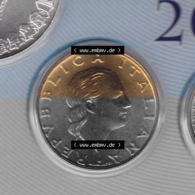 Münze aus Italien in der italienischen Lira-Währung Sammlung
